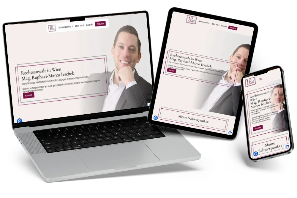 Webdesign für Rechtsanwalt Marco Irschek Webdesign für Rechtsanwalt Marco Irschek